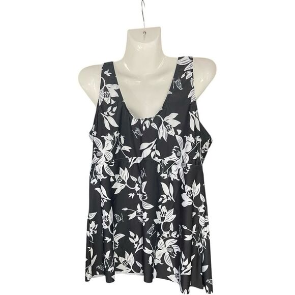 Floral Black and White Tankini Set - Picture 8 of 11